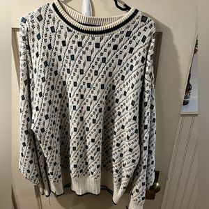Vintage Geometric Crew Sweater